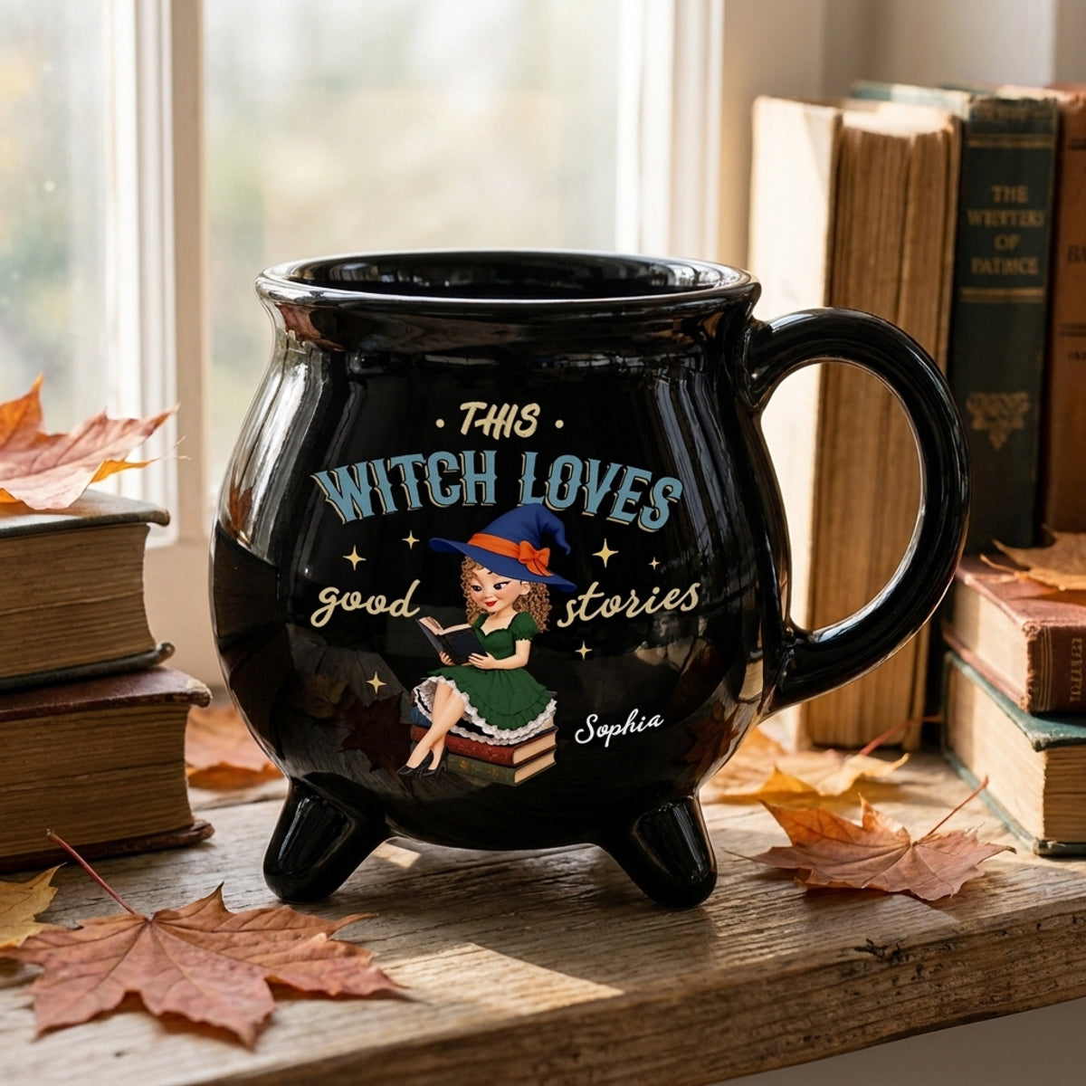 This Witch Loves Her Books - Personalized Cauldron Mug