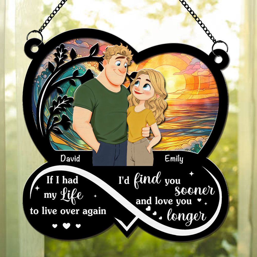 Custom Couple Hanging Decor, Anniversary Valentine's Day Gifts • Love You So Much 2 - Personalized Suncatcher