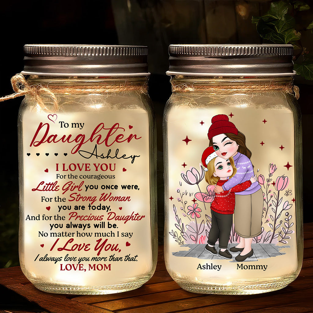 To My Daughter Version 2 - Personalized Mason Jar Light
