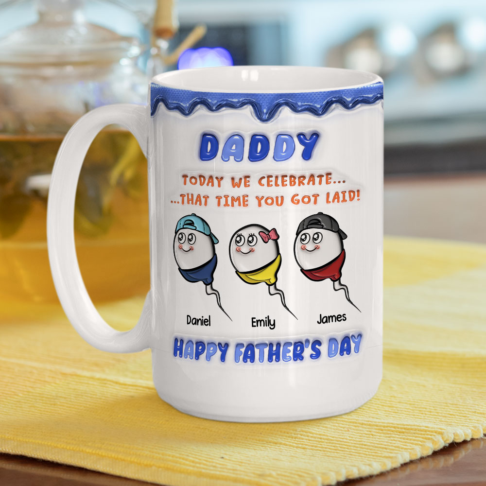 Custom Father's Day, Special Gift for Dad & Grandpa • Best Accident Ever Created - Personalized 3D Inflated Effect Mug