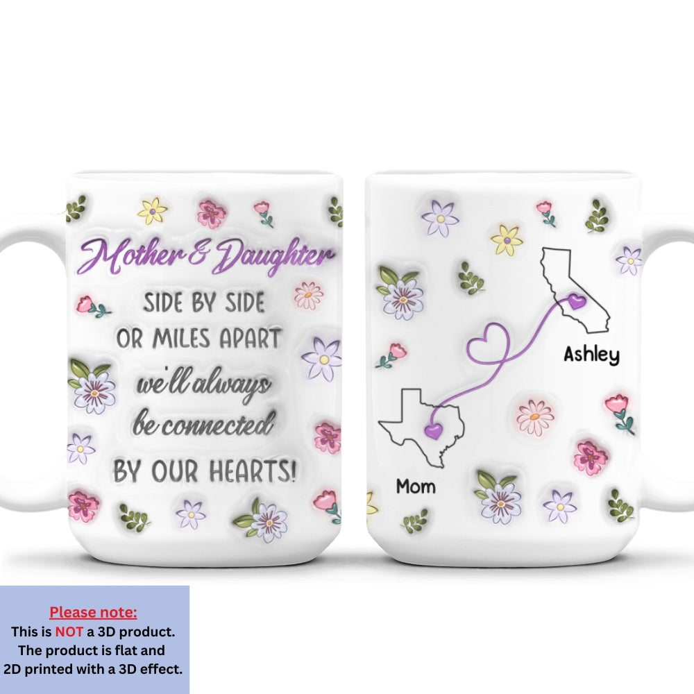 Custom Christmas & Birthday Gift for Mom • Mom And Daughter Unbreakable Bond - Personalized 3D Inflated Effect Mug