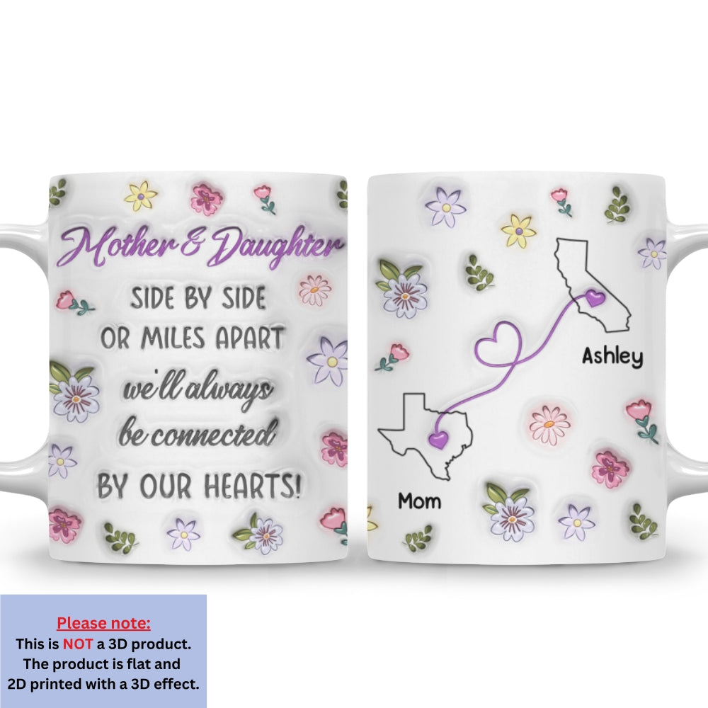 Custom Christmas & Birthday Gift for Mom • Mom And Daughter Unbreakable Bond - Personalized 3D Inflated Effect Mug