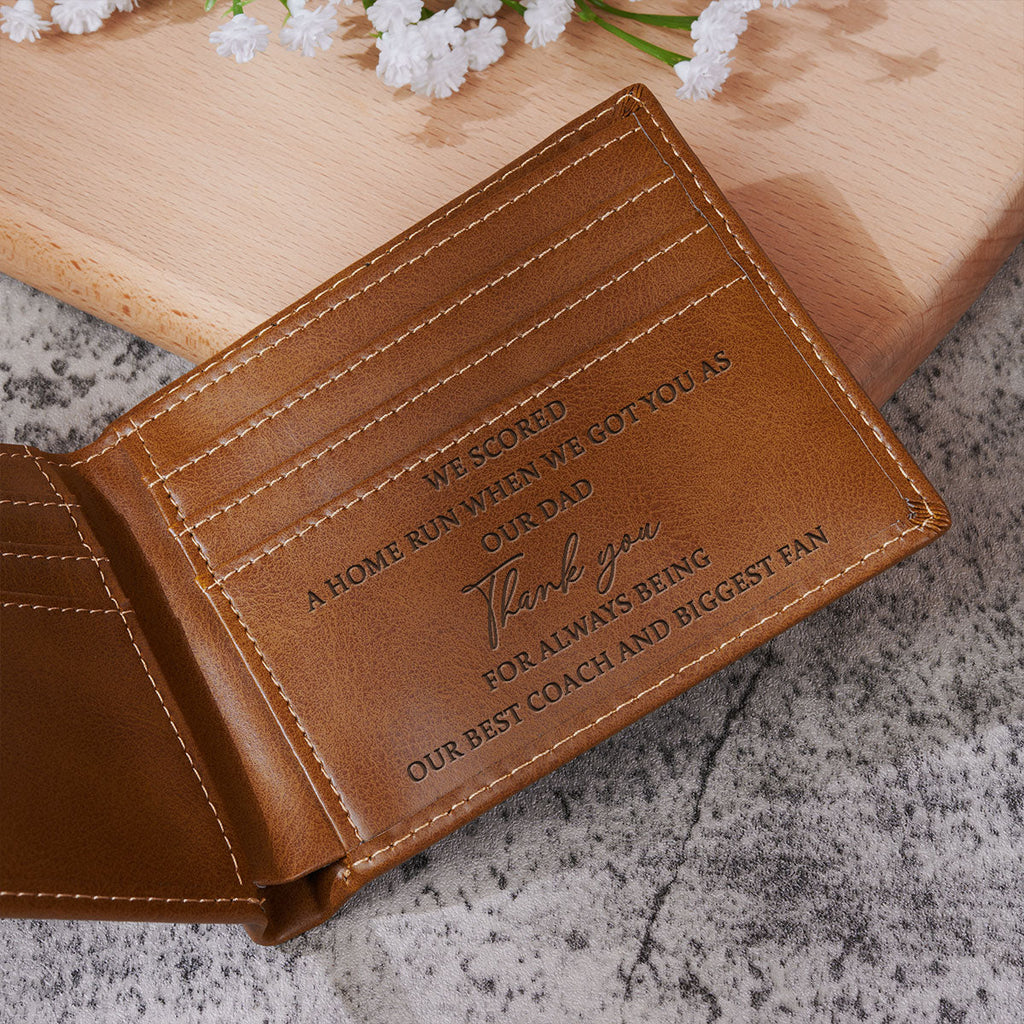 My Best Coach And Biggest Fan - Personalized Printed Men Leather Wallet