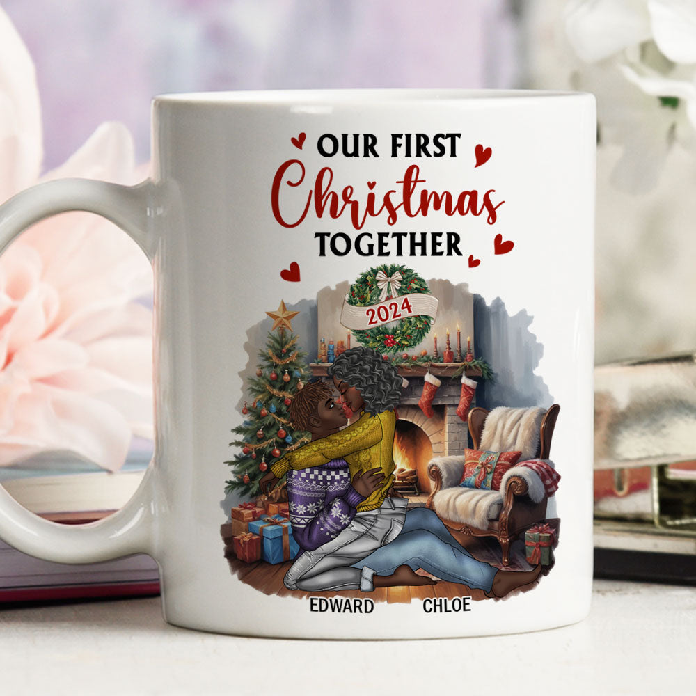 Custom Anniversary Keepsake Gifts For Couple • Our First Christmas Together Baby - Personalized Coffee Mug