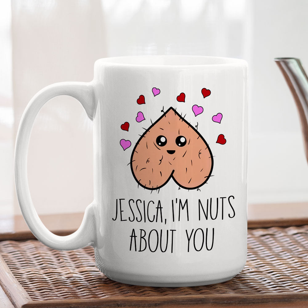 Custom Anniversary Keepsake Gifts For Couple • Going Nuts Because Of You - Personalized Coffee Mug