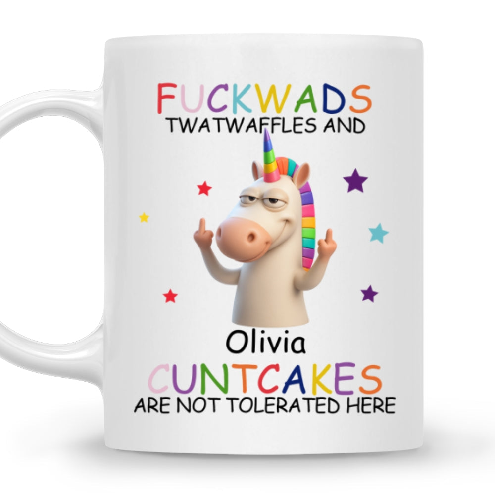 Custom Best Friend, Christmas & Birthday Friendship Keepsake Gift • Not Tolerated Here - Personalized Coffee Mug