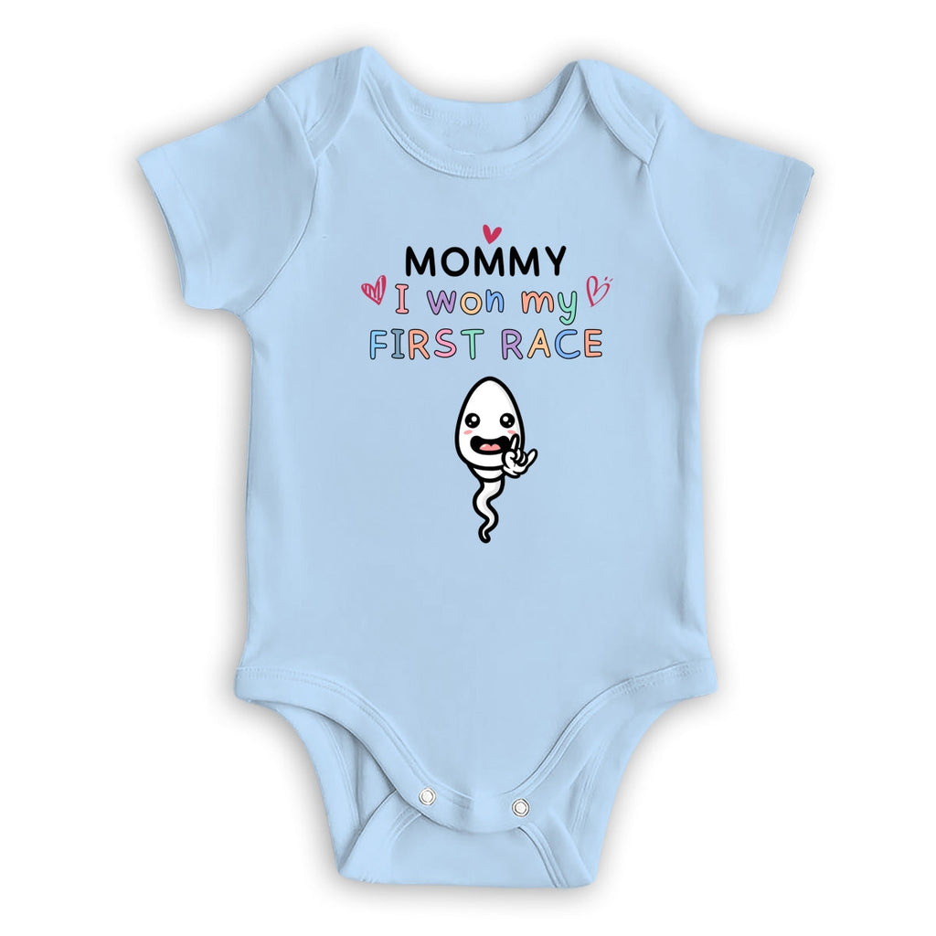 Mummy I Won First Race - Personalized Baby Onesie