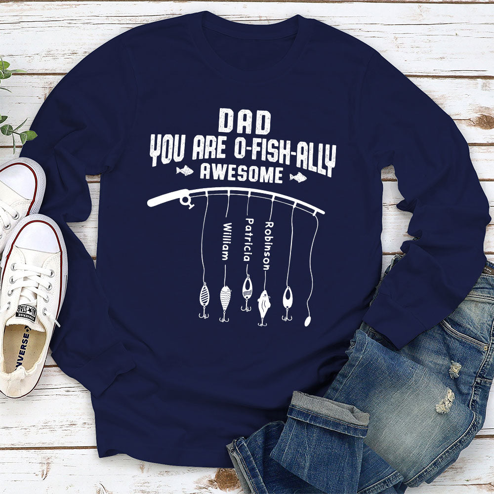 Custom Father's Day, Special Gift for Dad & Grandpa • Ofishally Awesome Dad - Personalized Shirt