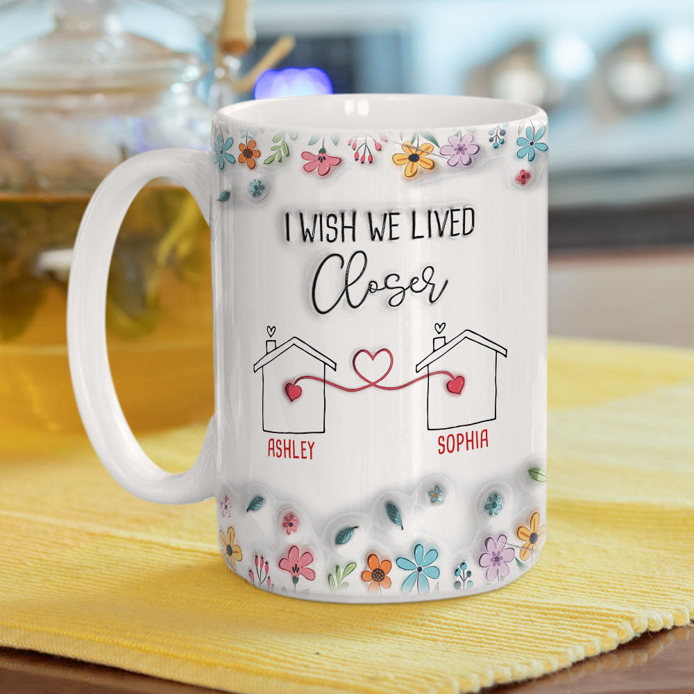 Custom Best Friend, Christmas & Birthday Friendship Keepsake Gift • I Wish - Personalized 3D Inflated Effect Mug