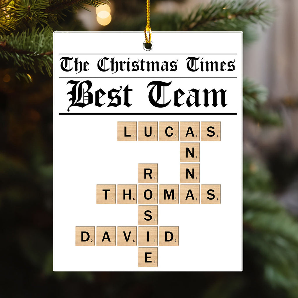 Custom Coworker Christmas Ornament, Team Appreciation Gift •  Team Of The Year - Personalized Acrylic Ornament