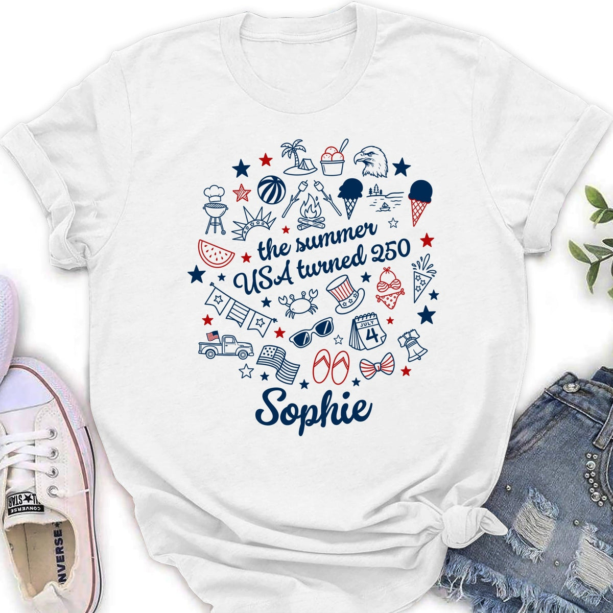 Custom Christmas & Birthday Keepsake Gift • Stars Stripes And Summer - Personalized Shirt