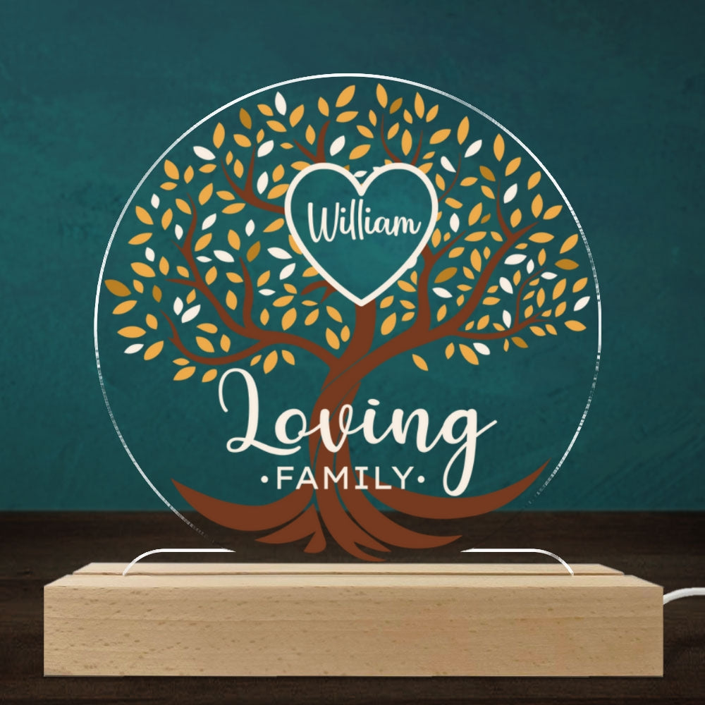 Custom Gift for Mom Grandma, Mother's Day Birthday • Loving Family - Personalized LED Light