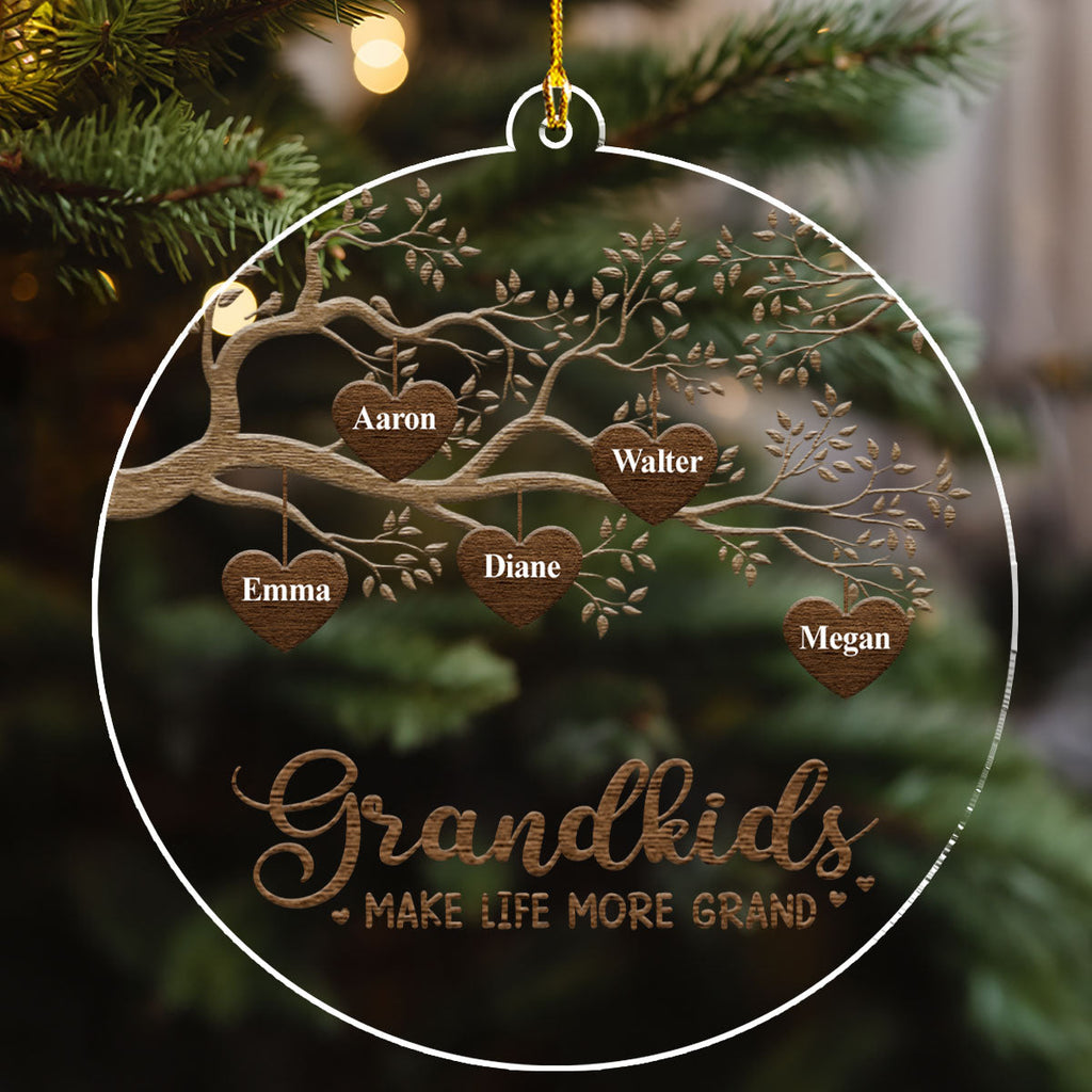 Custom Family Ornament, Christmas Gift for Family Members •  The Greatest Blessing - Personalized Acrylic Ornament
