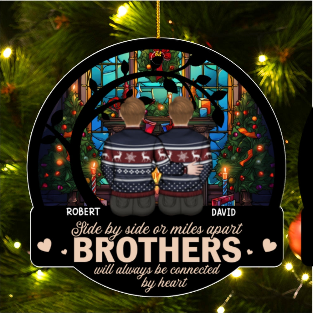 Custom Sister Christmas Ornament •  Circle Of Love - Personalized Acrylic Ornament