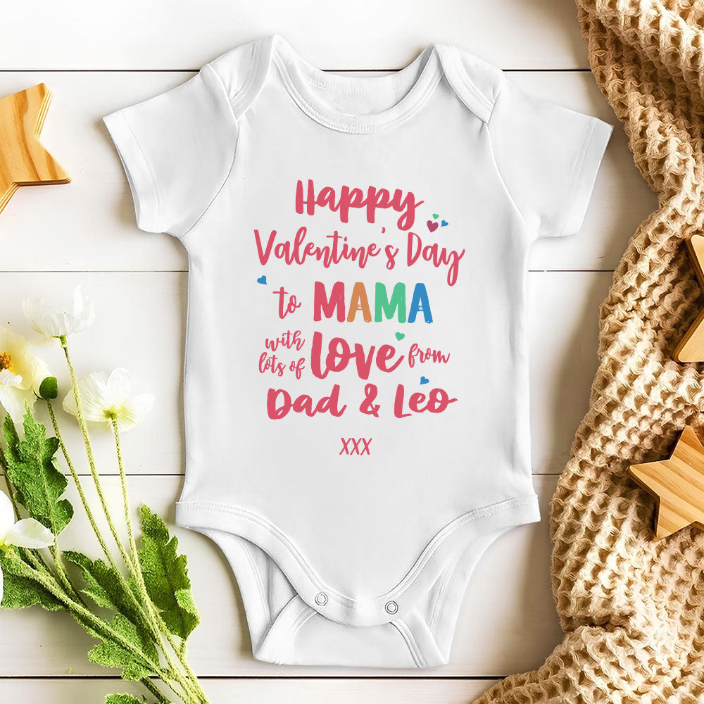 Happy Valentine's Day To The Mommy - Personalized Baby Onesie
