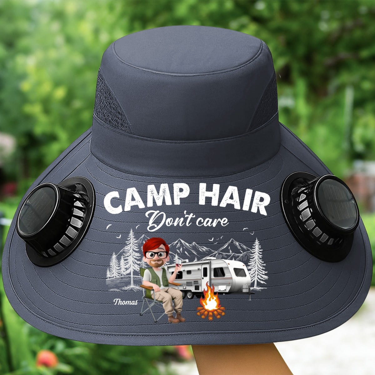 Camp Hair - Personalized Solar Fan Hat