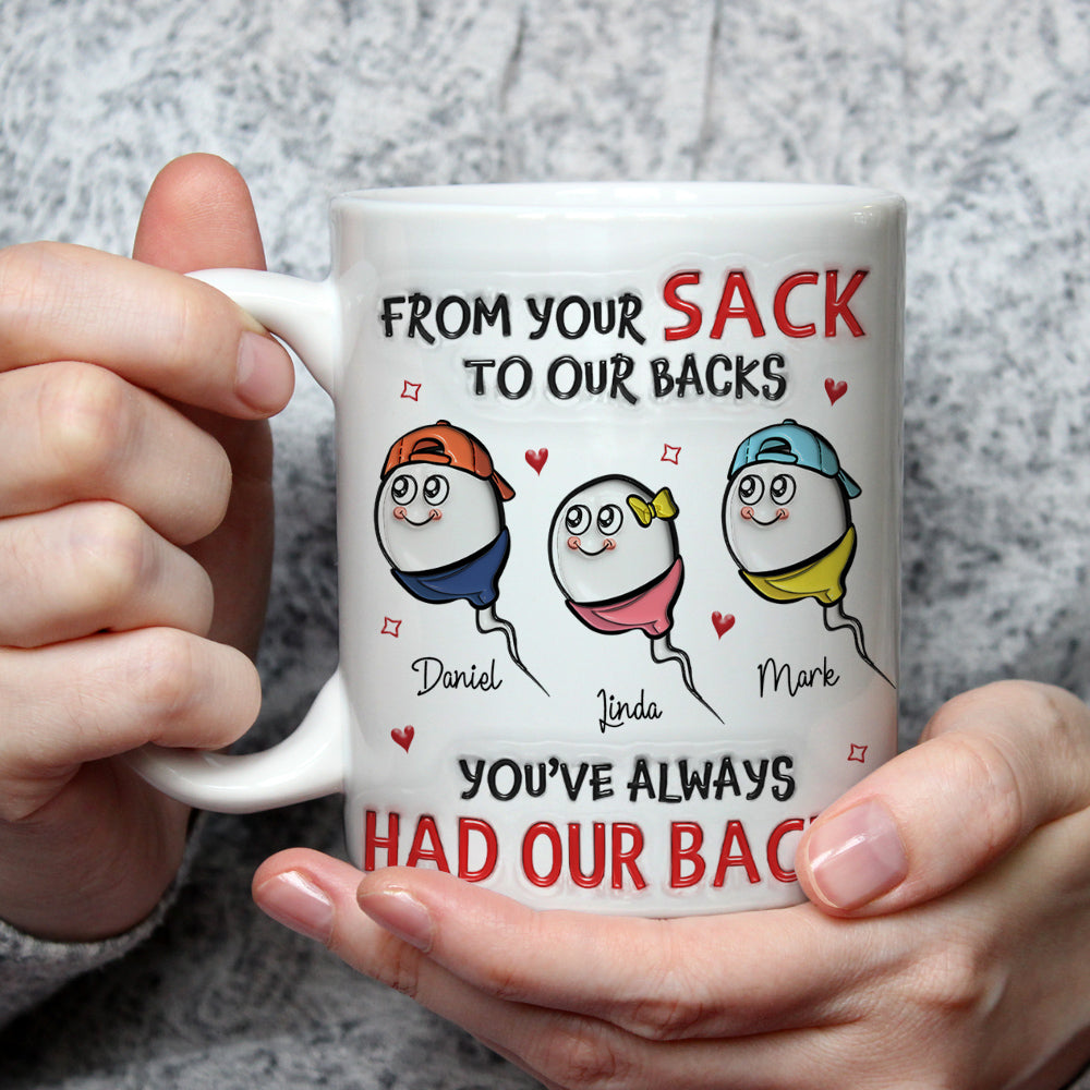 Custom Christmas & Birthday Keepsake Gift • Got My Back - Personalized 3D Inflated Effect Mug