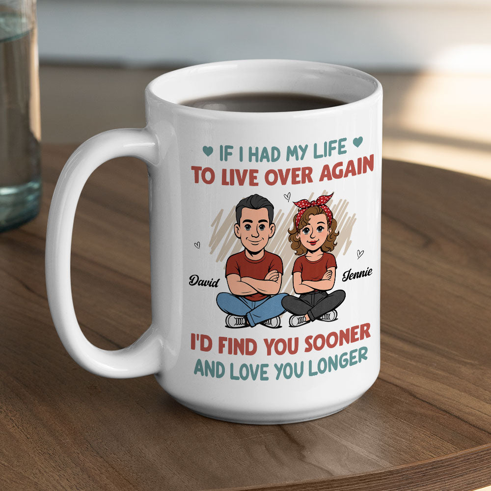 Custom Anniversary Keepsake Gifts For Couple • Love You For Life Retro - Personalized Coffee Mug