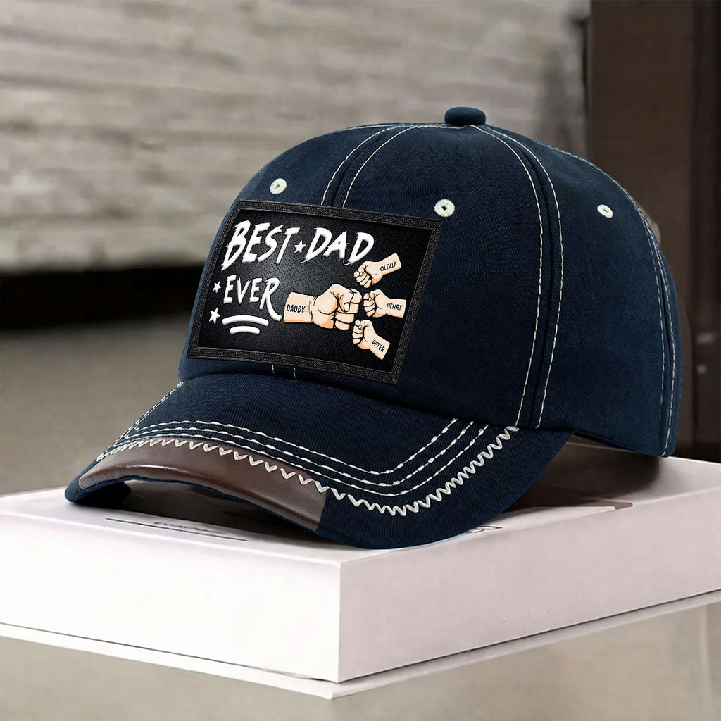 Best Daddy Ever - Personalized Vintage Soft Baseball Cap