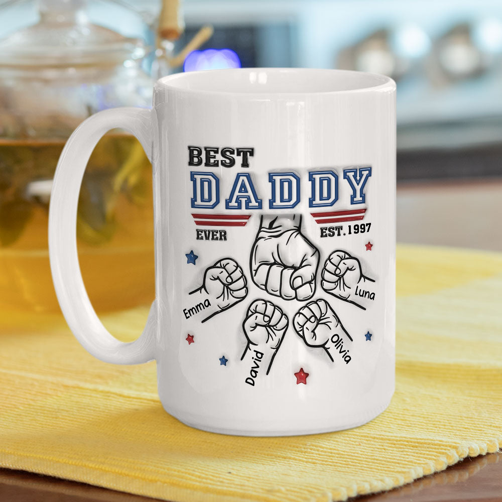 Custom Father's Day, Special Gift for Dad & Grandpa • Our Dad - Personalized 3D Inflated Effect Mug