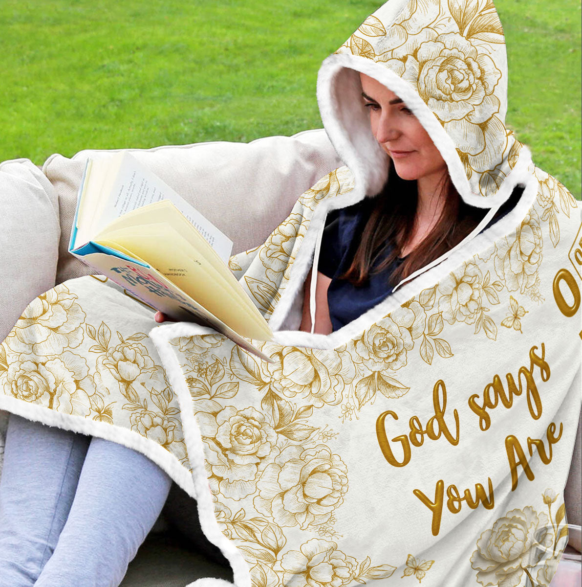 God Says You Are Bible - Personalized Hooded Blanket