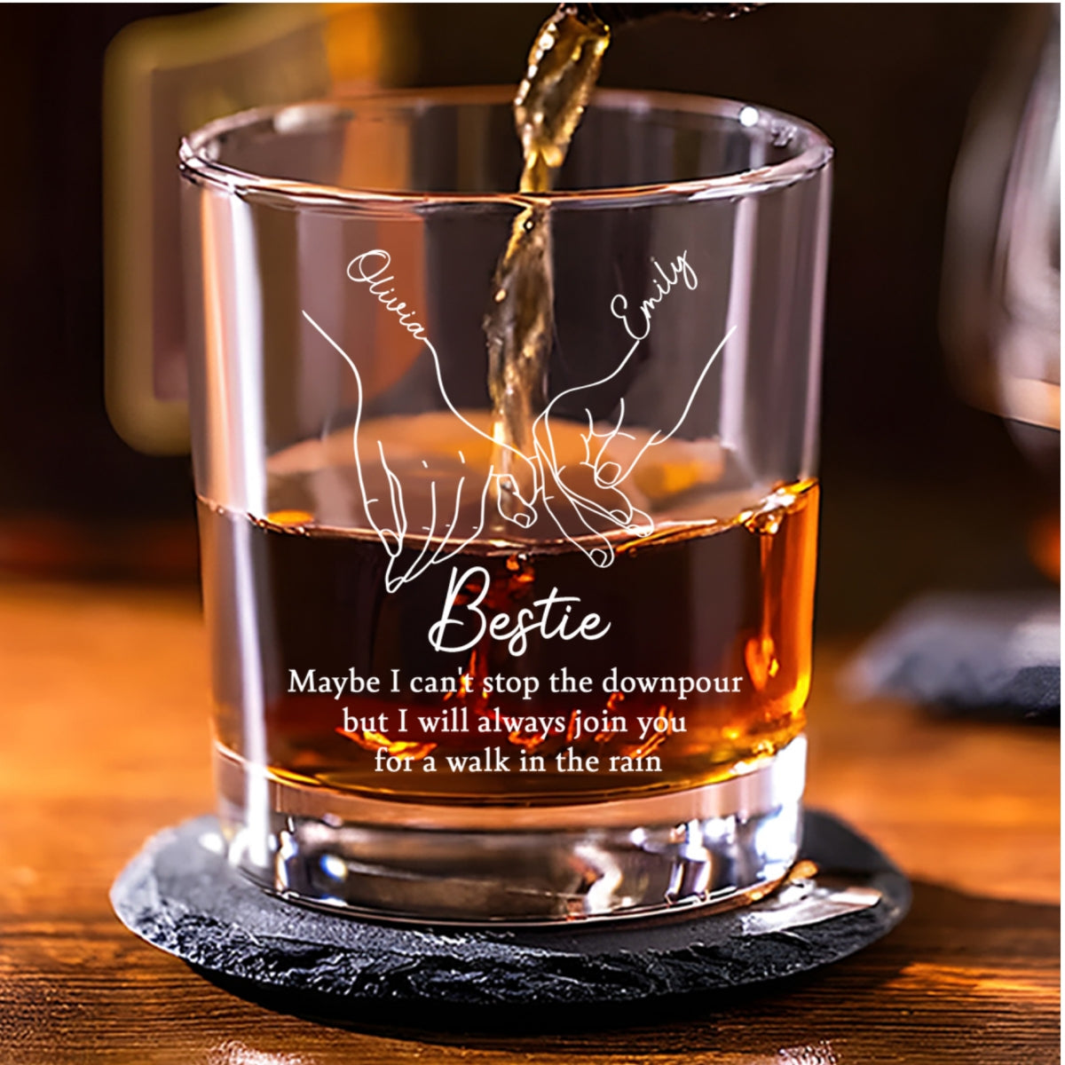 Always Bestie - Personalized Whiskey Glass