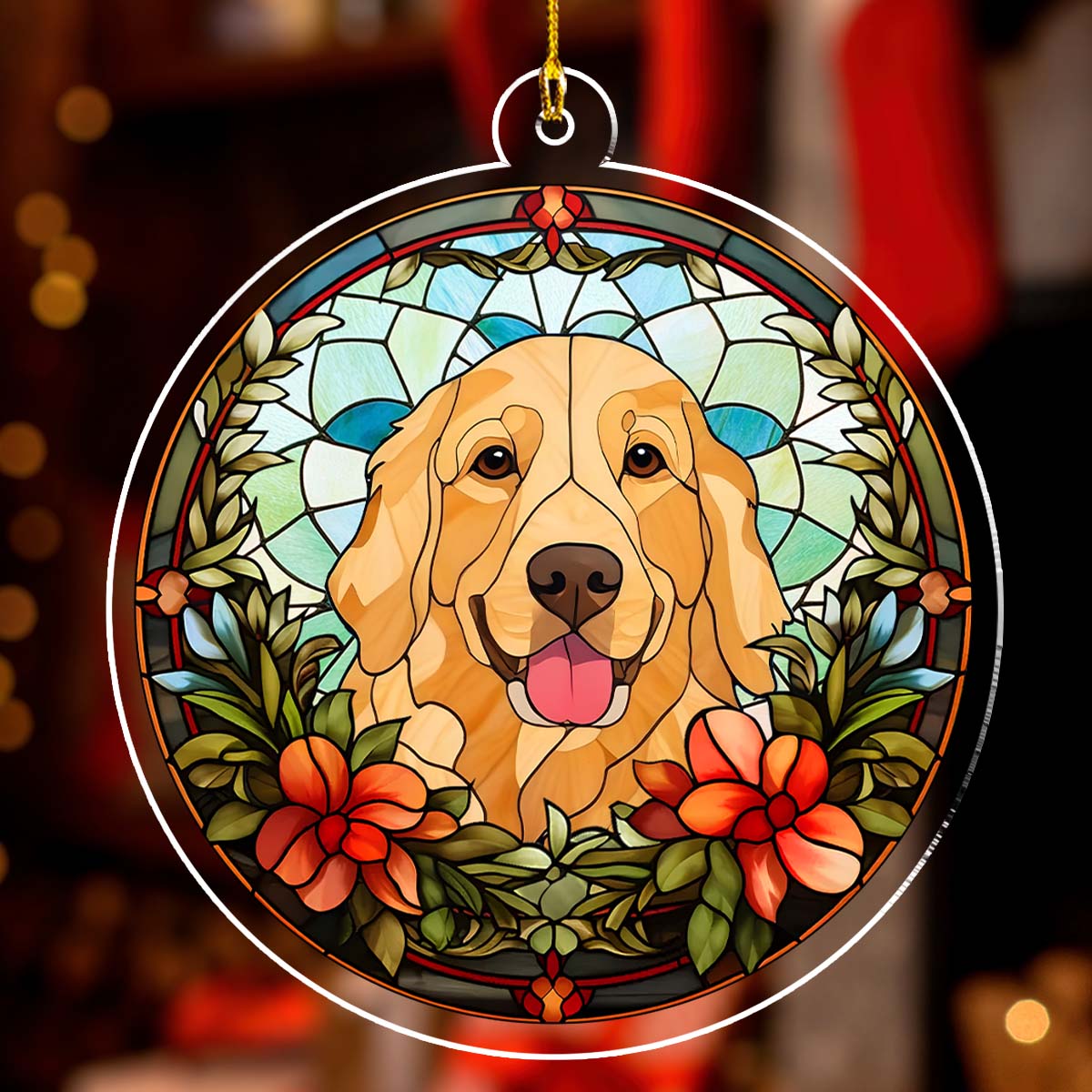 Custom Keepsake Christmas Ornament •  Lovely Dog - Personalized Acrylic Ornament