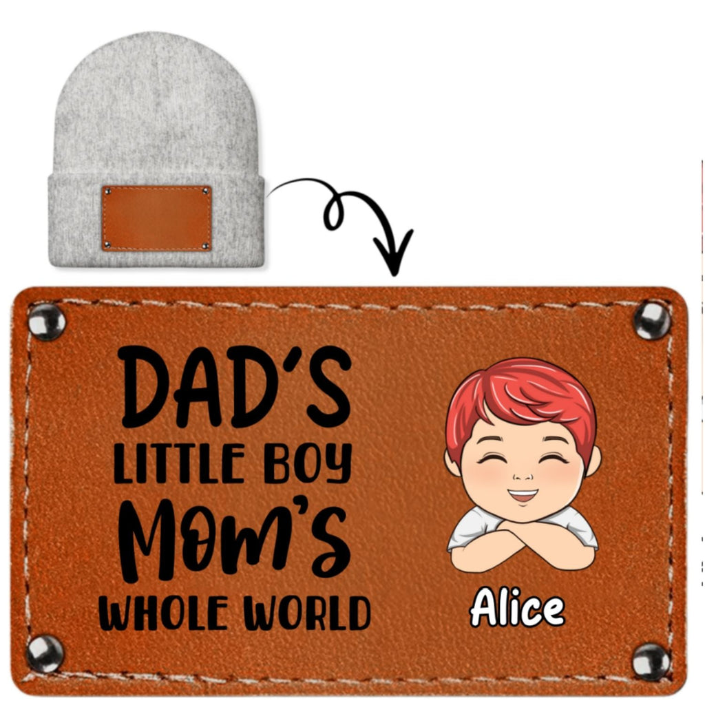 Custom Newborn Baby Beanie, Christmas Birthday Gift • Whole World Of Daddy And Mama - Personalized Beanie
