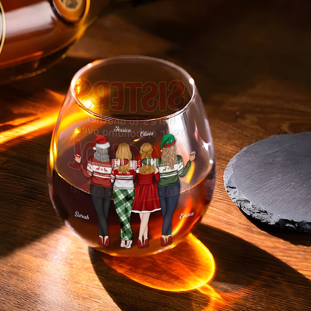 Alcohol Tolerating Christmas - Personalized Wine Glass