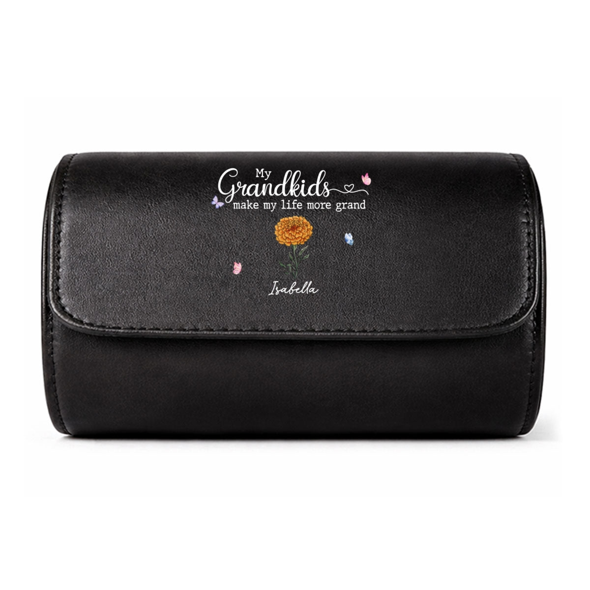 My Grandkids Make My Life More Grand - Personalized Leather Watch Case