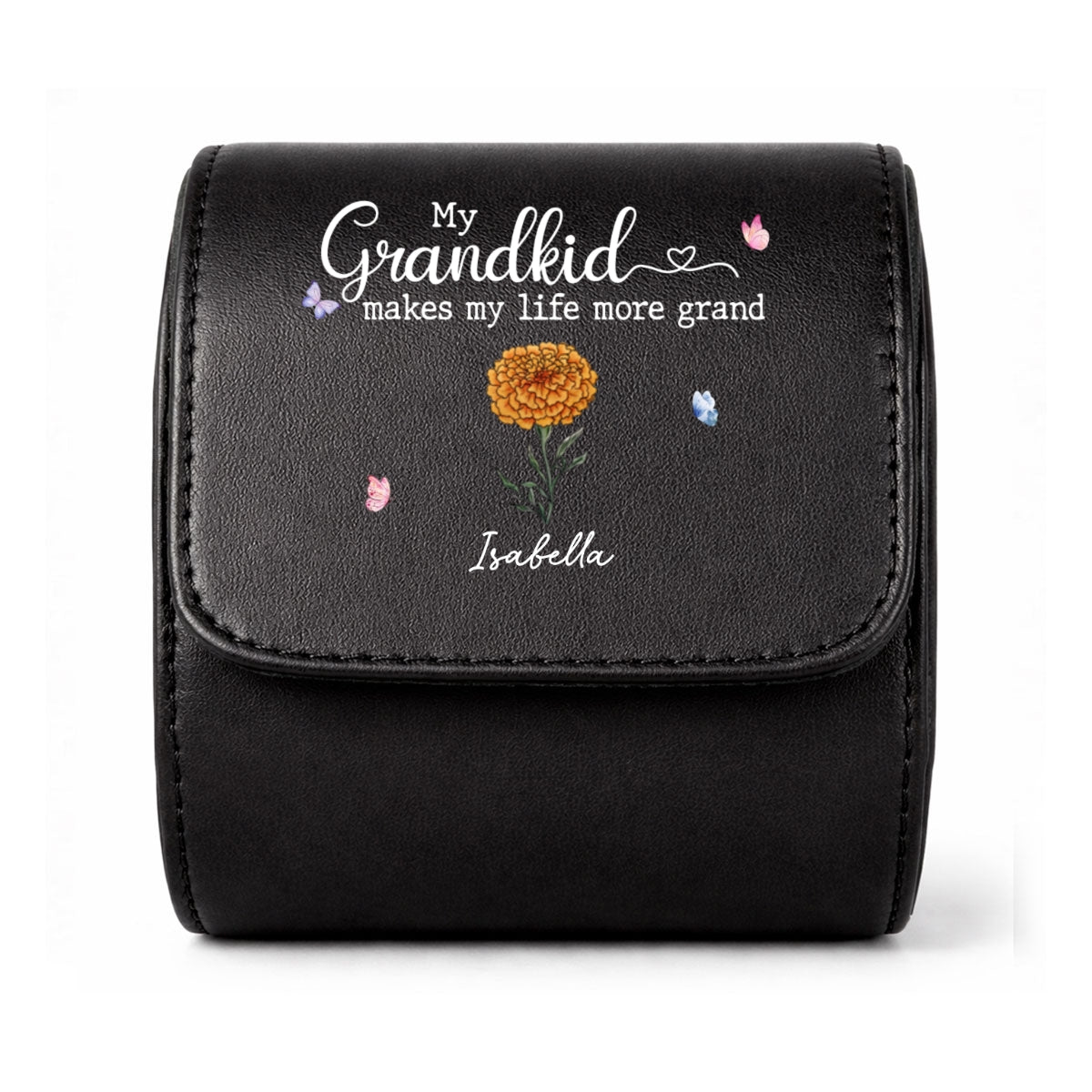 My Grandkids Make My Life More Grand - Personalized Leather Watch Case