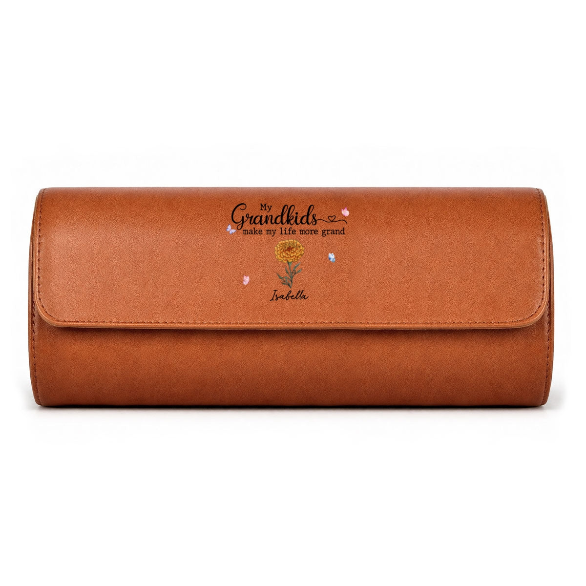 My Grandkids Make My Life More Grand - Personalized Leather Watch Case