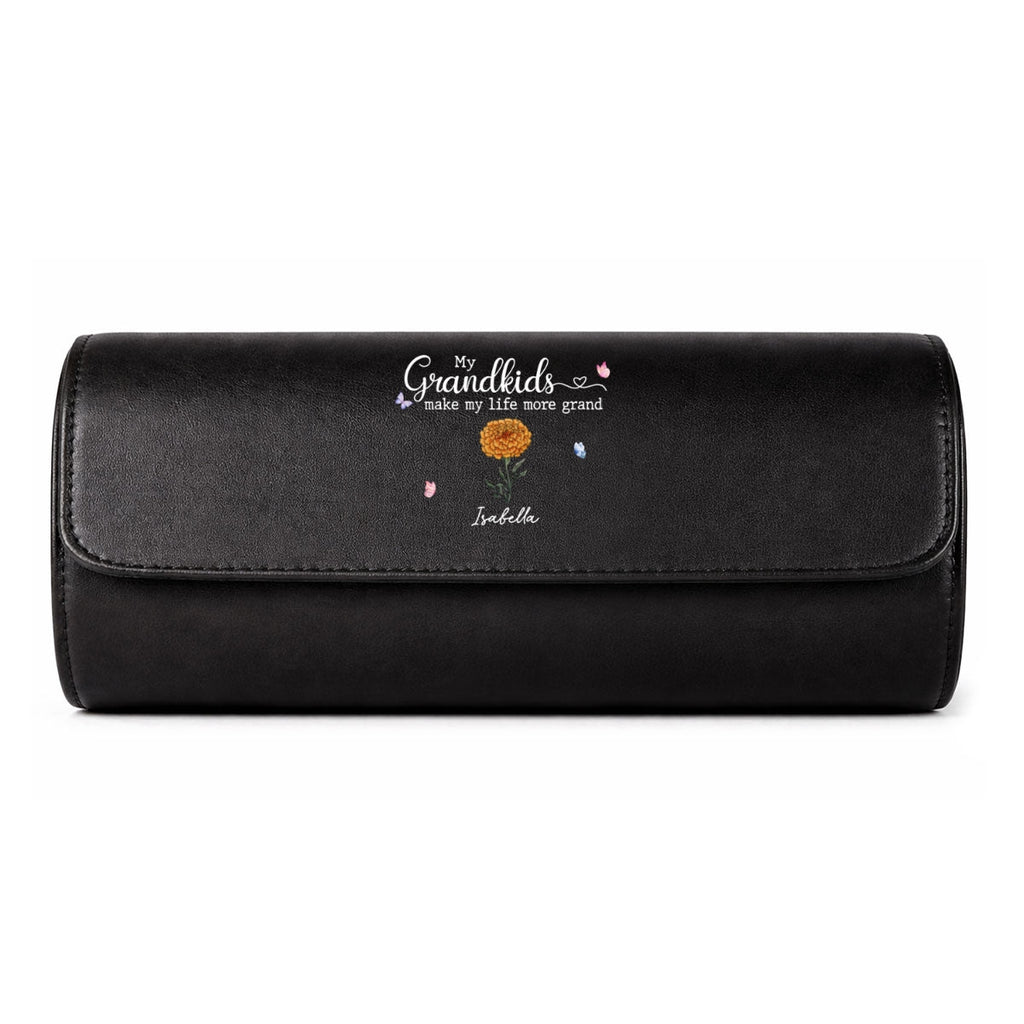 My Grandkids Make My Life More Grand - Personalized Leather Watch Case