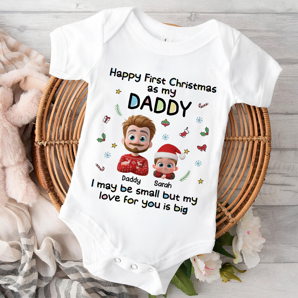 First Christmas With Baby - Personalized Baby Onesie