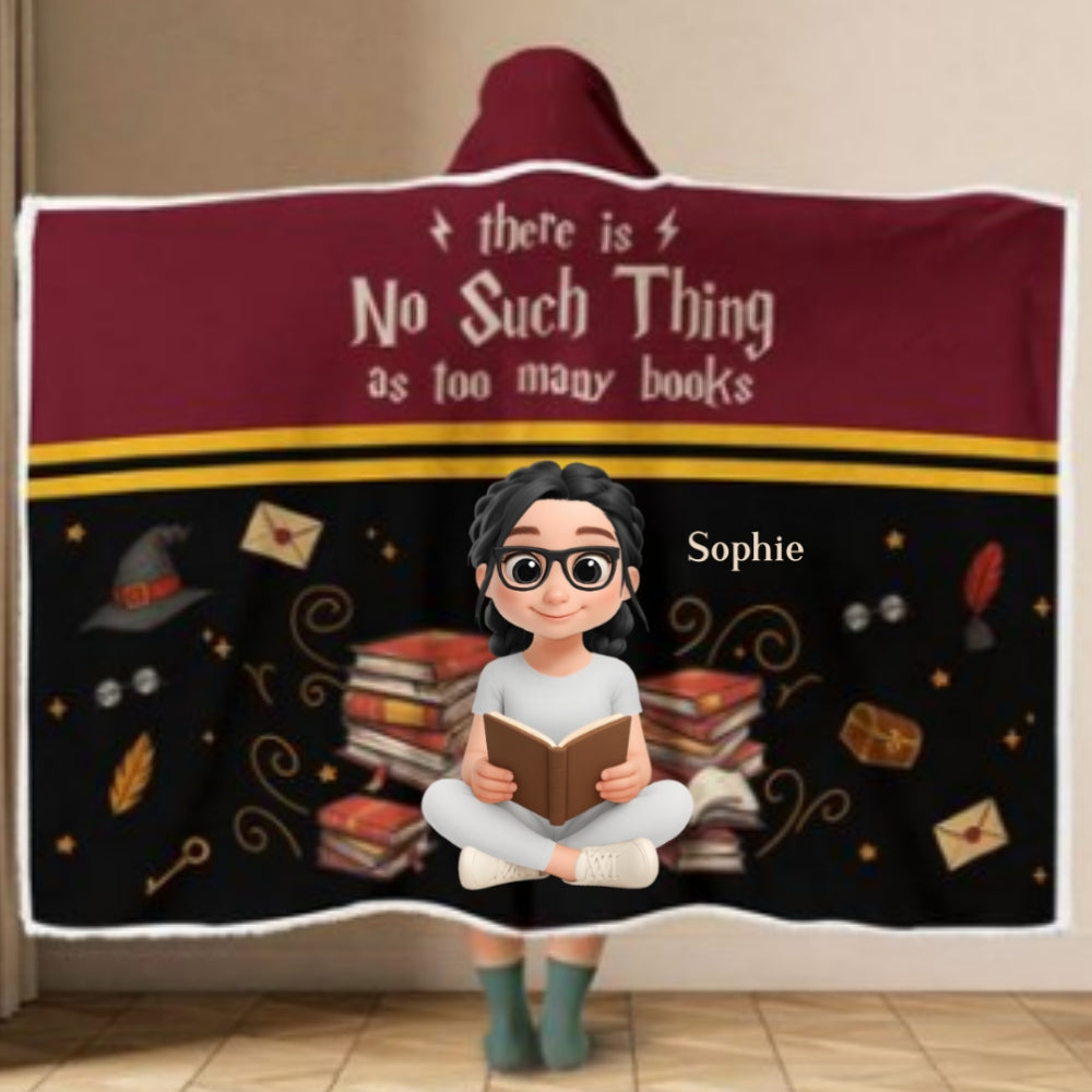 Custom Christmas Birthday Gift For Book Lovers, Bookworms, Reader • No Such Thing - Personalized Hooded Blanket