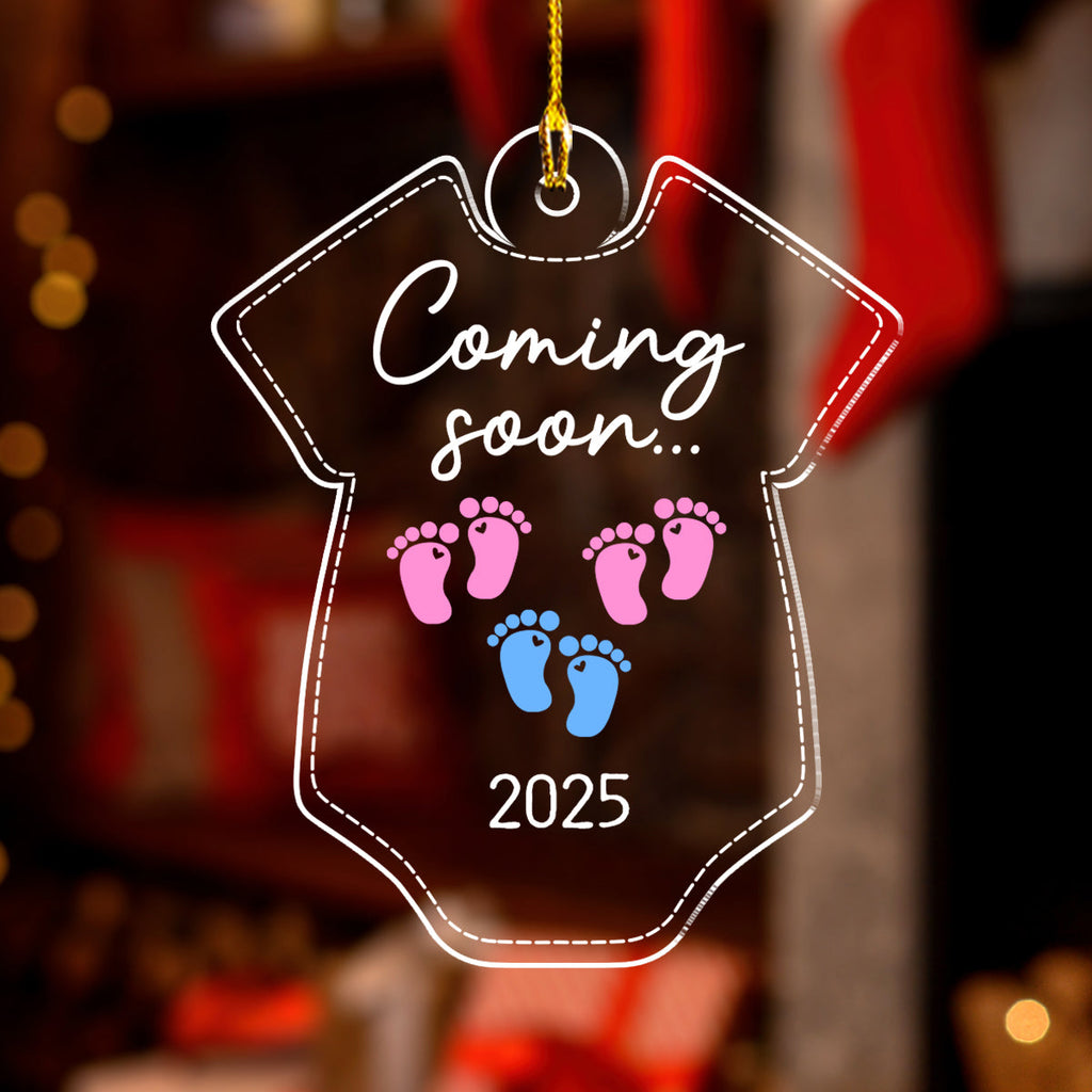 Custom Baby First Christmas Ornament for New Parents •  Coming Soon - Personalized Acrylic Ornament