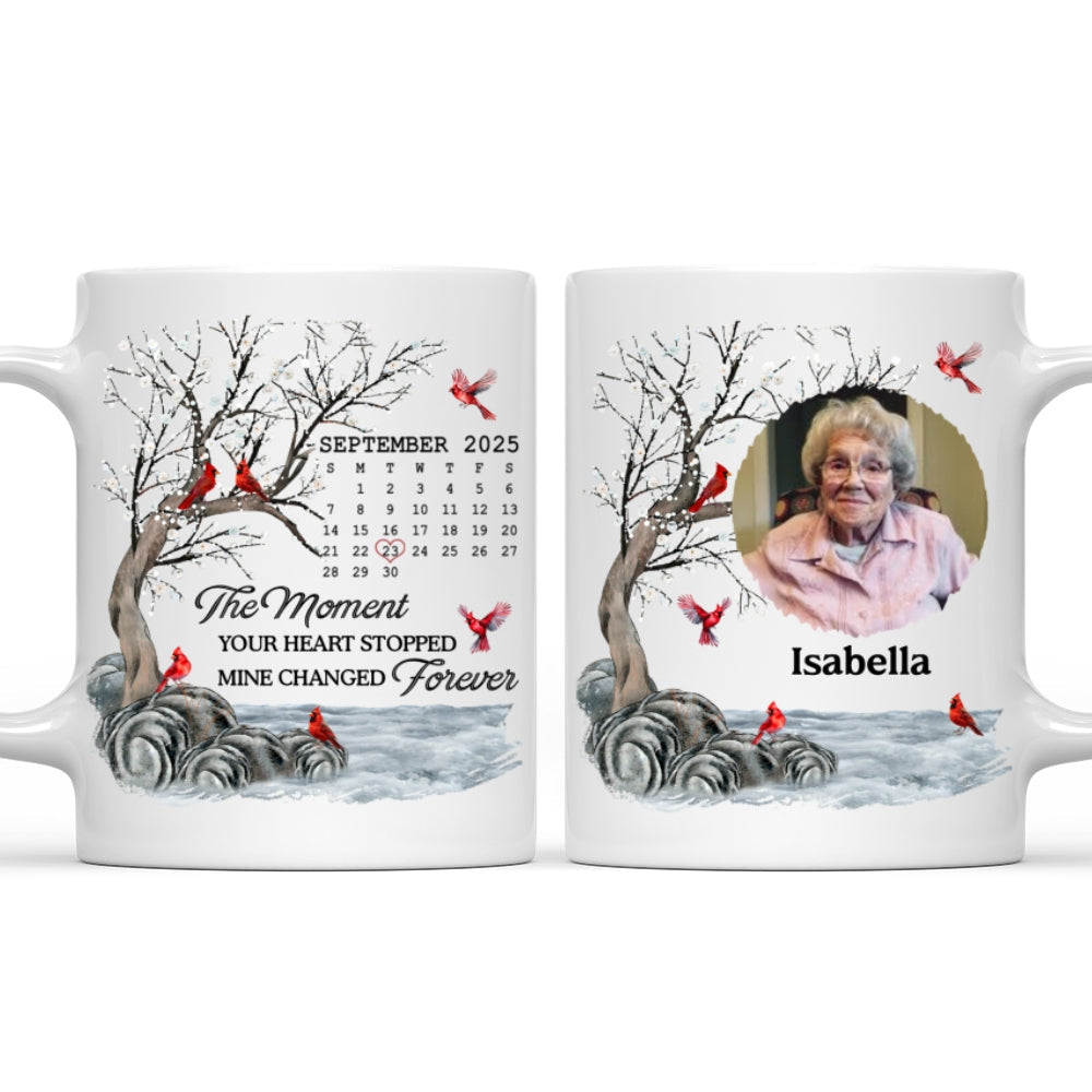Custom Photo Christmas & Birthday Keepsake Gift • The Moment Your Heart Stopped - Personalized Coffee Mug