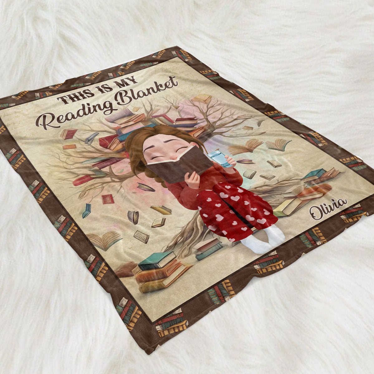 This is My Reading Blanket - Personalized Fleece Blanket