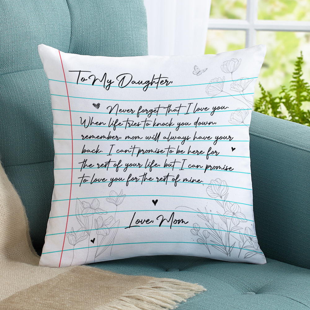 Mom Will Always Have Your Back - Personalized Throw Pillow