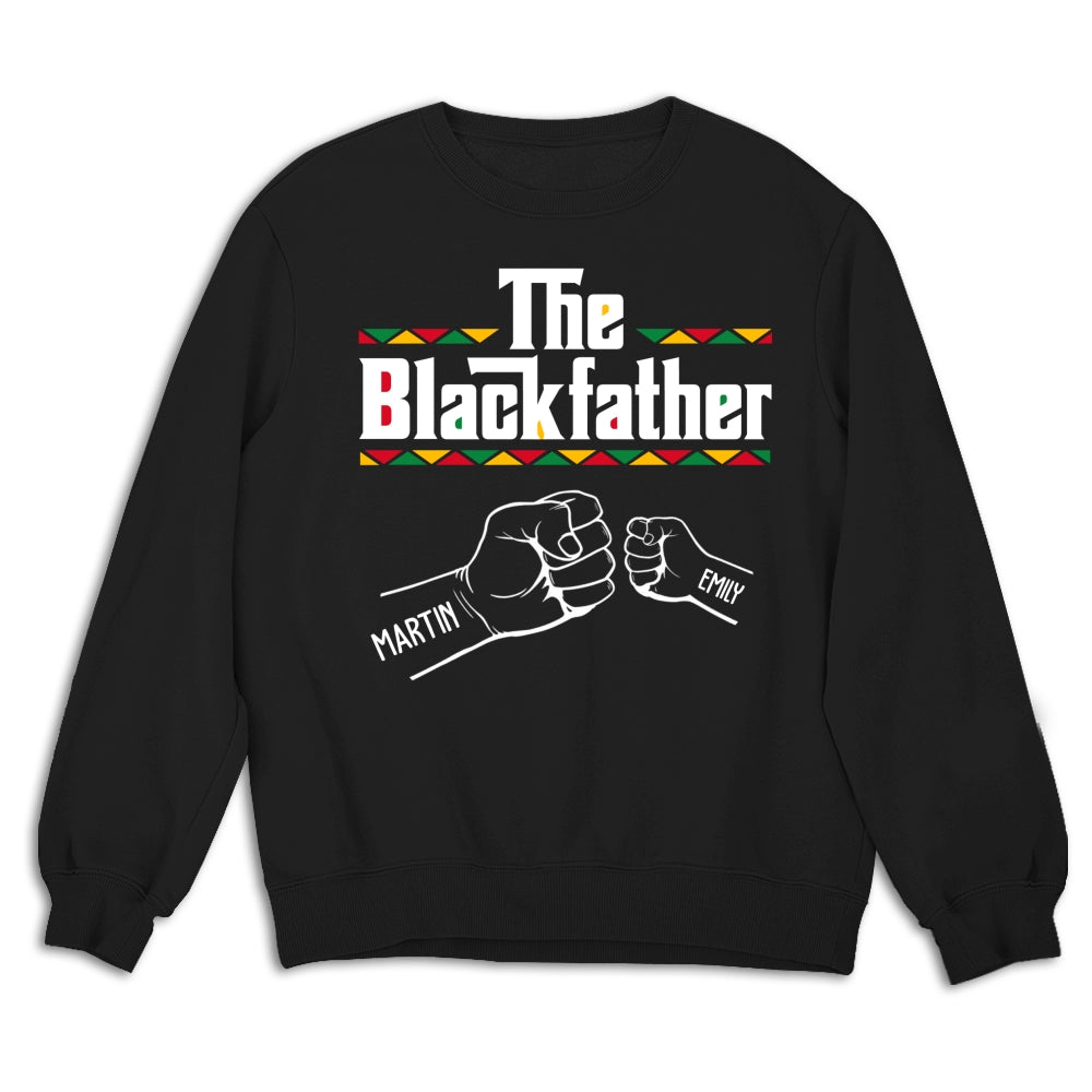 Custom Christmas & Birthday Gift for Dad, Grandpa • The Blackfather - Personalized Shirt - Long Sleeve