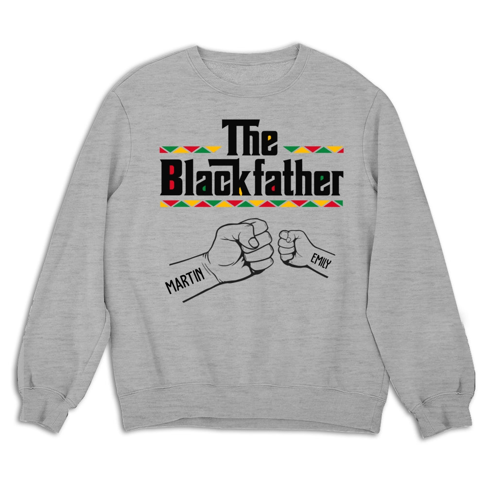 Custom Christmas & Birthday Gift for Dad, Grandpa • The Blackfather - Personalized Shirt - Long Sleeve