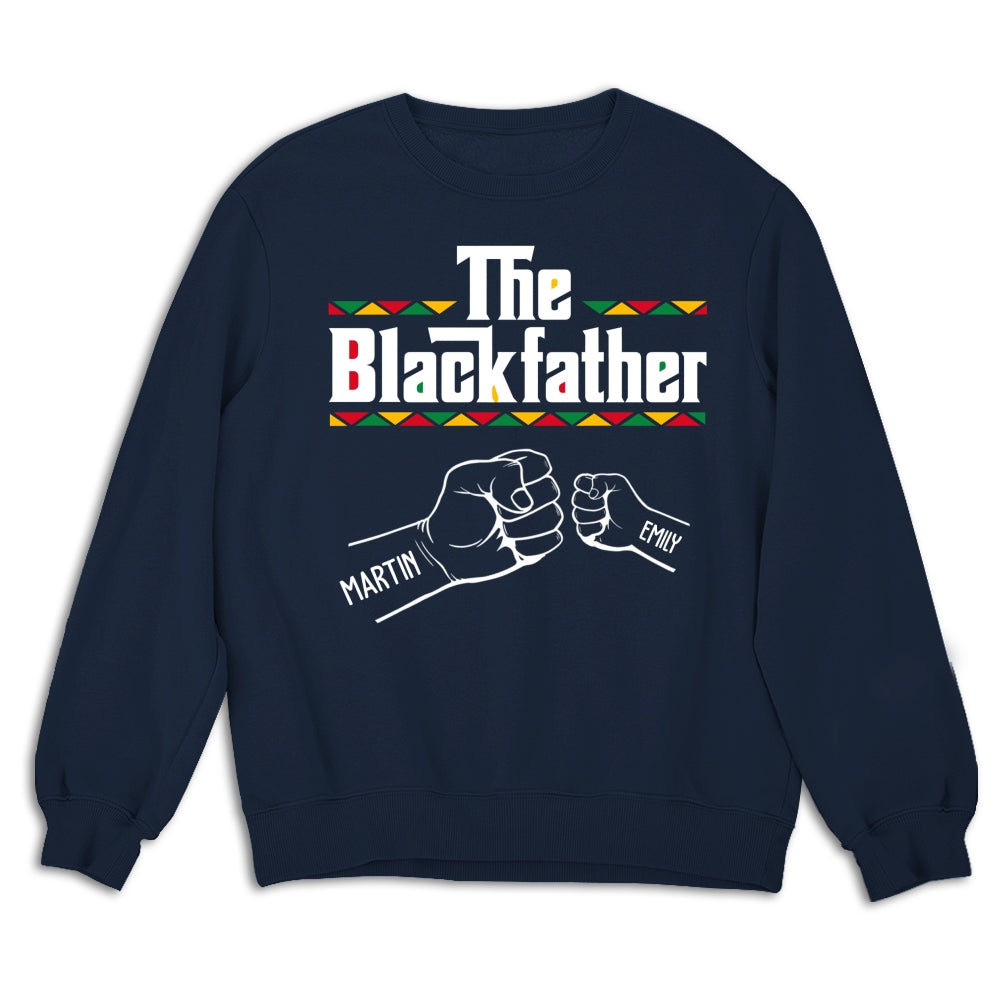 Custom Christmas & Birthday Gift for Dad, Grandpa • The Blackfather - Personalized Shirt - Long Sleeve