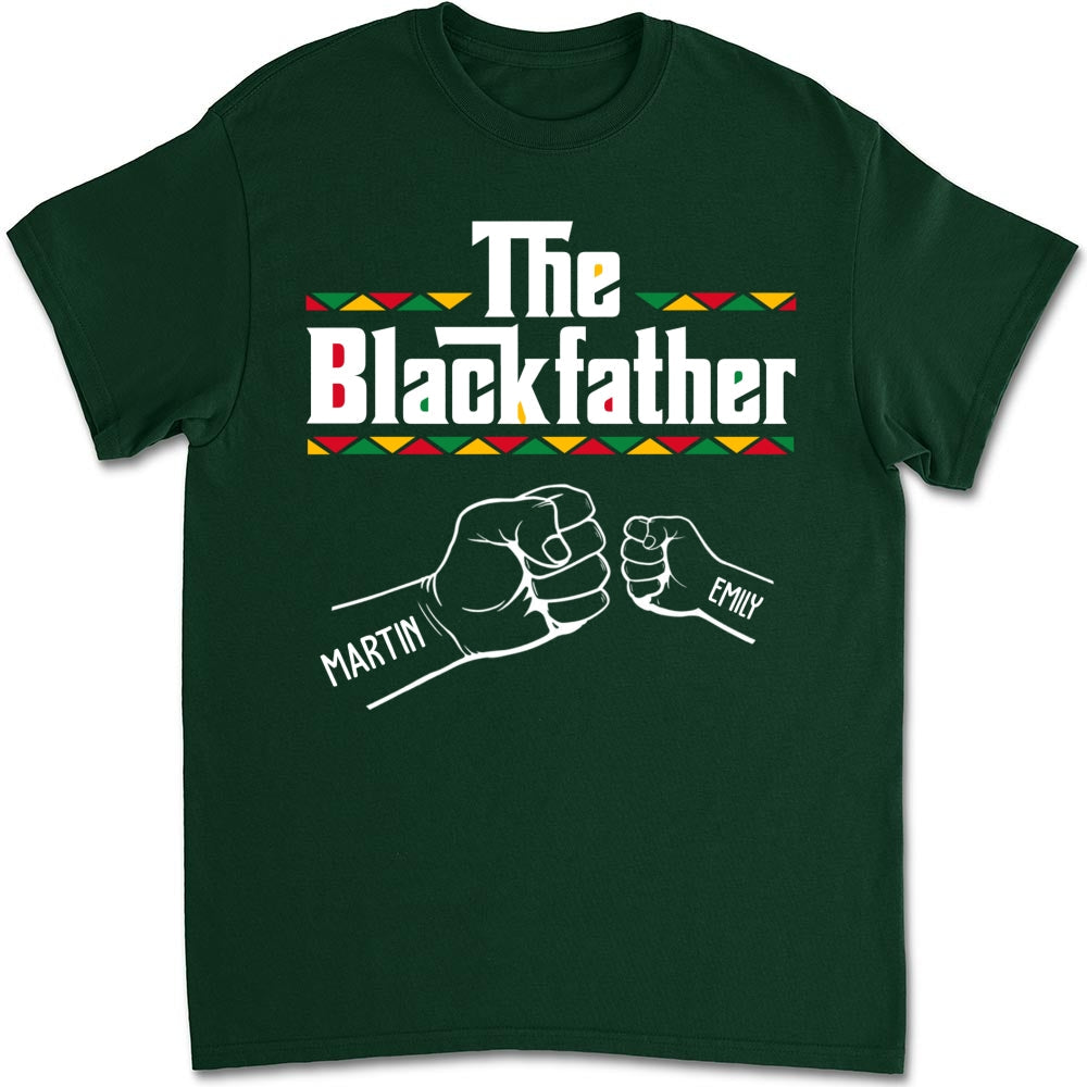 Custom Christmas & Birthday Gift for Dad, Grandpa • The Blackfather - Personalized Shirt - Long Sleeve