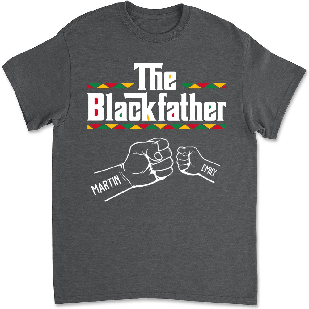 Custom Christmas & Birthday Gift for Dad, Grandpa • The Blackfather - Personalized Shirt - Long Sleeve