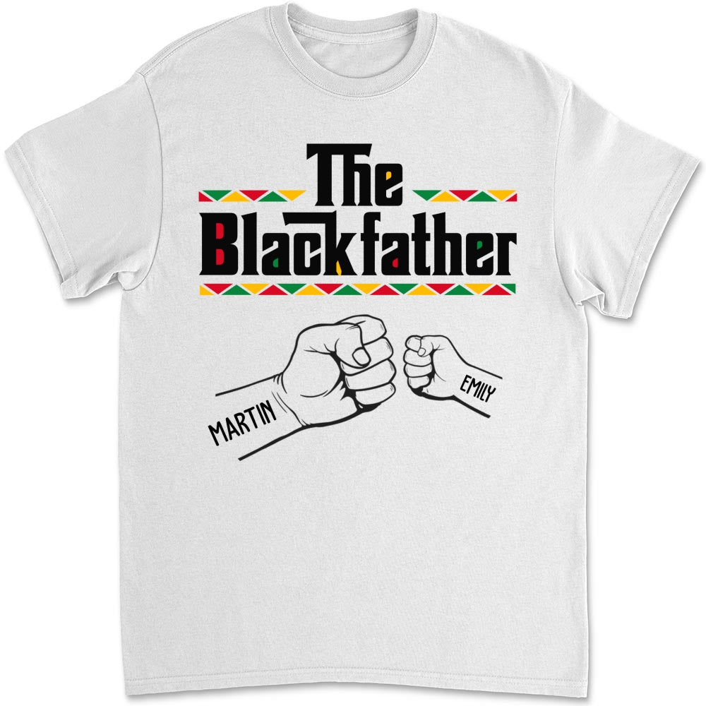 Custom Christmas & Birthday Gift for Dad, Grandpa • The Blackfather - Personalized Shirt - Long Sleeve