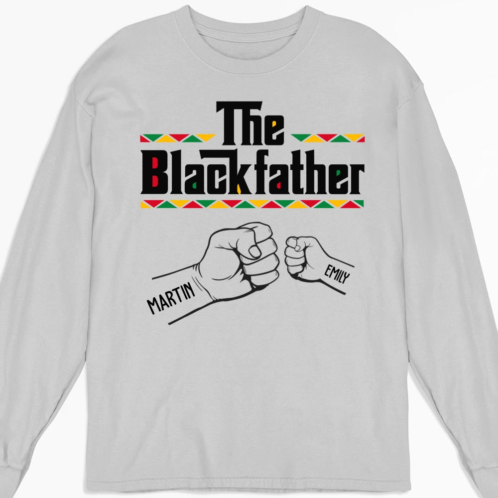 Custom Christmas & Birthday Gift for Dad, Grandpa • The Blackfather - Personalized Shirt - Sweatshirt