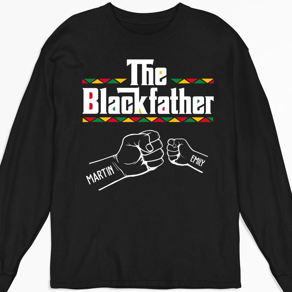 Custom Christmas & Birthday Gift for Dad, Grandpa • The Blackfather - Personalized Shirt - Sweatshirt