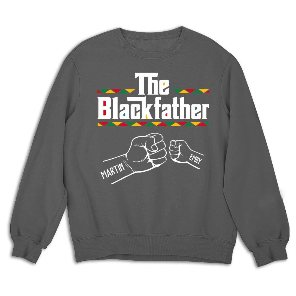 Custom Christmas & Birthday Gift for Dad, Grandpa • The Blackfather - Personalized Shirt - Long Sleeve