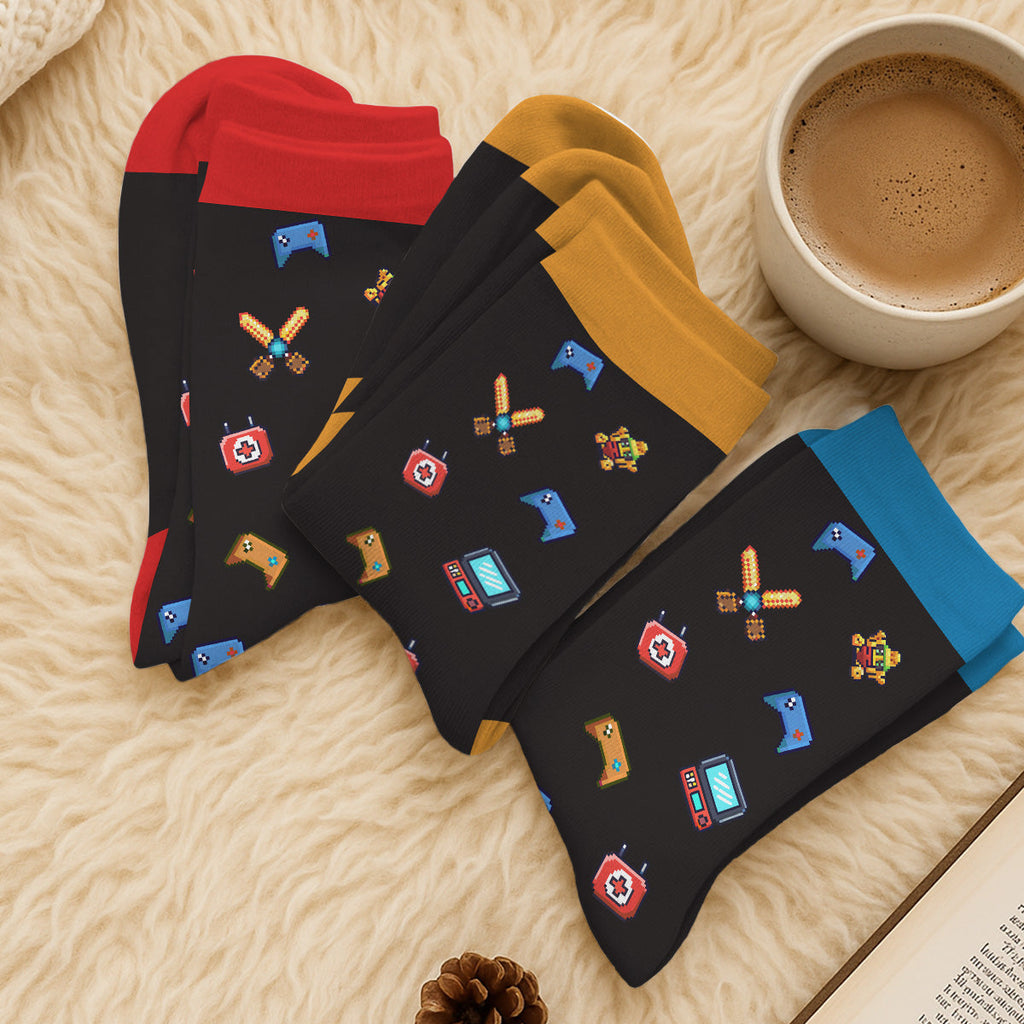 Custom Christmas Footwear, Birthday Gift For Son, Daughter • Do Not Disturb - Personalized Crew Socks