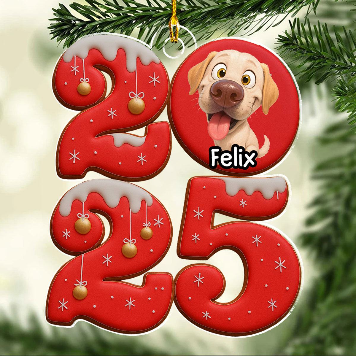 Custom Keepsake Christmas Ornament •  Another Year With You - Personalized Acrylic Ornament